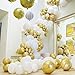 PartyWoo Gold Balloons 140pcs Different Sizes of 18 12 10 5 Inch Gold Balloon Arch Kit Garland for Birthday Wedding Anniversary Baby Shower Graduation Retirement Casino Party Decorations Gold-G101
