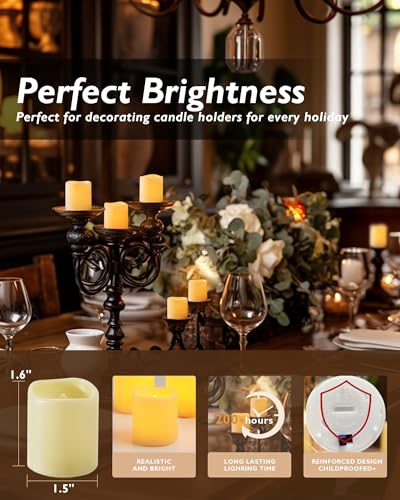 Homemory HMNHQDZS12 Flickering Flameless Votive Candles thumb #3