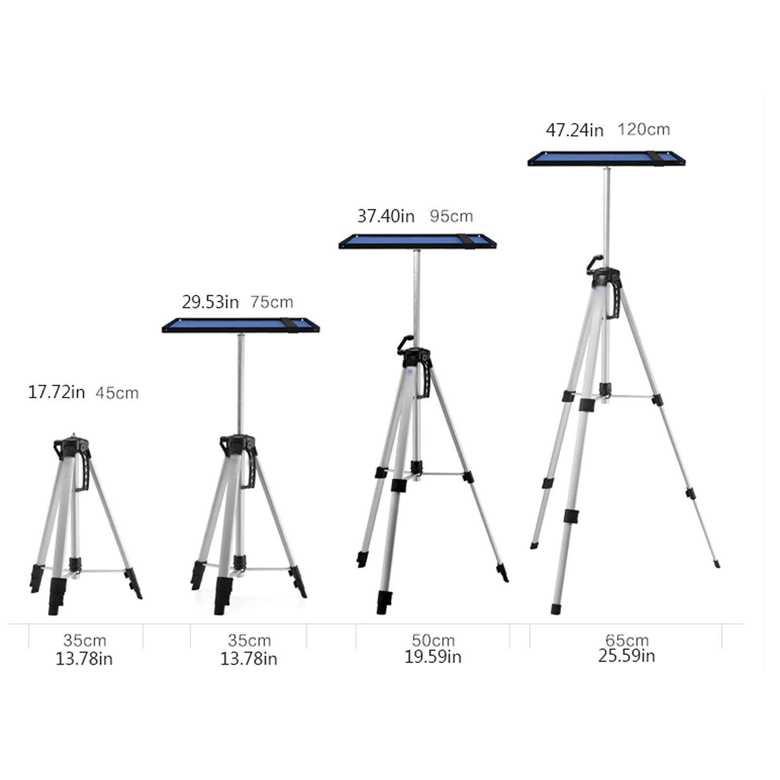 Trípode Para Proyector PROYECTOR STAND PERROPOTE LIGHTE AJUSTABLE PRODUCTOR DE PANTALIO PANTALIO DE PANTALIO DE PANTALLA SHONTERO 360 ° Cabeza de bola giratoria con altura de 17 a 47 pulgadas con bols
