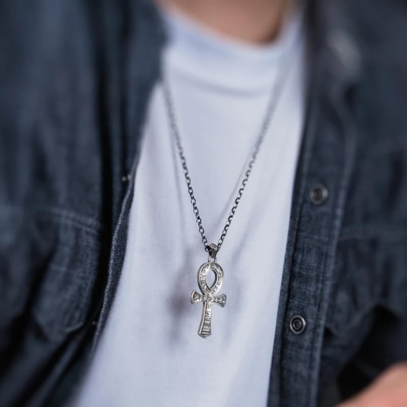 Collier croix antique rétro argent 925 mixte gothique