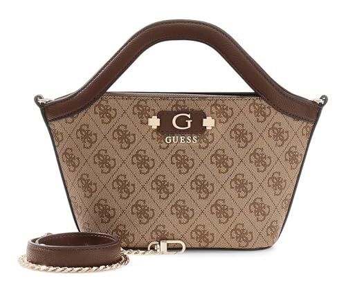 Sac à main GUESS Lindsey Mini Tote Latte Logo marron pour femme