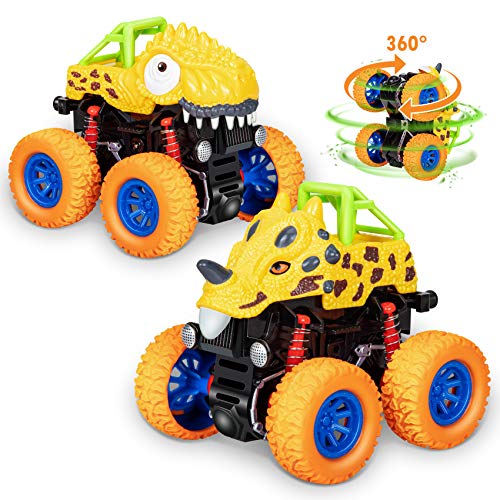 SEPHIX Dinosaur Toys for 2 3 4 5 6 7 Year Old Boys Gifts, Pull Back Dinosaur Cars for Kids Age 3-6 Year Old Boy Birthday Gifts, Dinosaur Race Tracks for Toddler Boys Outdoor Toys for Kids Ages 2-5