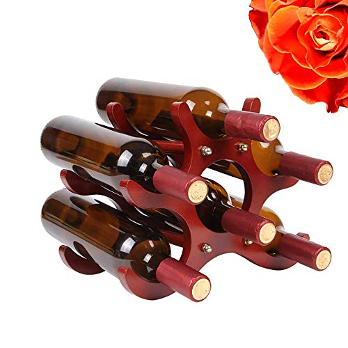 Soporte Retro de Madera Sólida para Botellas de Vino miniatura 2