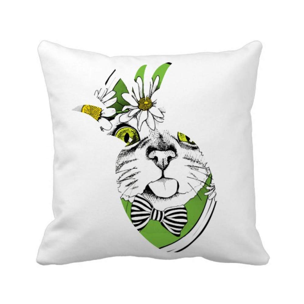 Housse de coussin fleur et chat pour créer un coin lecture cocooning