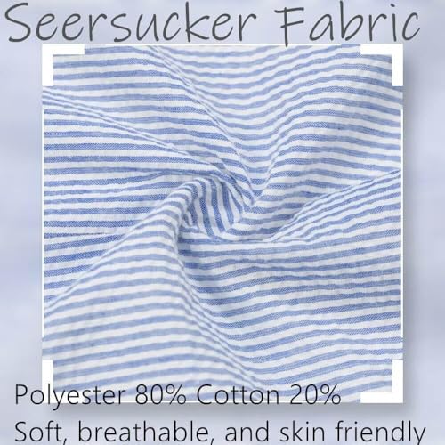 Men's Seersucker Suit 2 Piece for Wedding Summer Holiday Outfit3