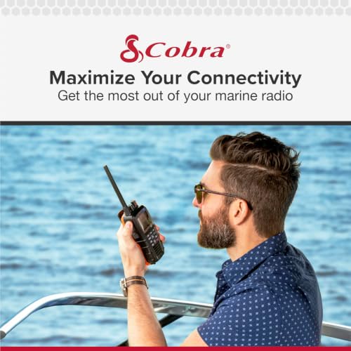 Image of Cobra 8Ft Fiberglass VHF Marine Antenna, Corrosion-Resistant, Clearer Communication with Extended Range