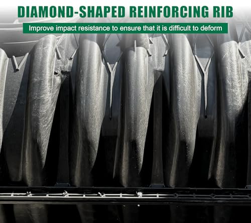 264gal Underground Septic Tank Kit-68.3x38.8x36.2in Plastic Septic Tank System,Rectangle Anti Corrosion PP Septic System With Riser and Manhole Covers For 3-5 Persons