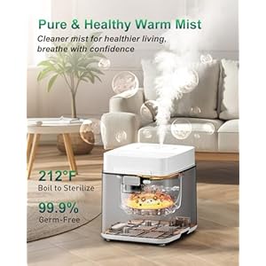 Stainless Steel Humidifier Warm Mist Humidifier 33L087Gal Easy to Clean Steam Humidifier Large Room for Home 1000 sq ft Healthy Humidifiers for Bedroom Baby Nursery Living Room Office