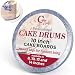 Cake Drums Round 10 Inches - Sturdy 1/2 Inch Thick - Professional Smooth Straight Edges - FREE Satin Cake Ribbon (Silver, 12-Pack)
