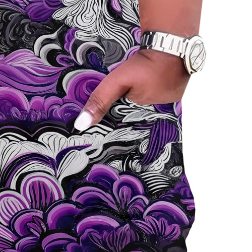 Image of Womens African Dresses Sexy Casual T-Shirt Dresses Long Sleeve Oversized Baggy Summer Sundress