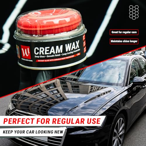 Image of Wavex Cream Wax for Car | Deep Gloss & Paint Protection | Easy Apply Car Wax Polish | Smooth Finish & Long Lasting Shine | Removes Dullness & Enhances Color | 220g