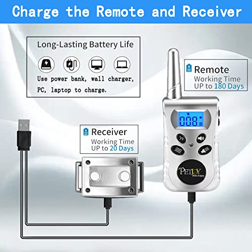 Petjoy Vibrating Dog Collars With Remote, Vibrating Collar No Shock, Vibration Collar For Small Medium Dogs, Beep Vibration Waterproof Dog Collar #TOP3