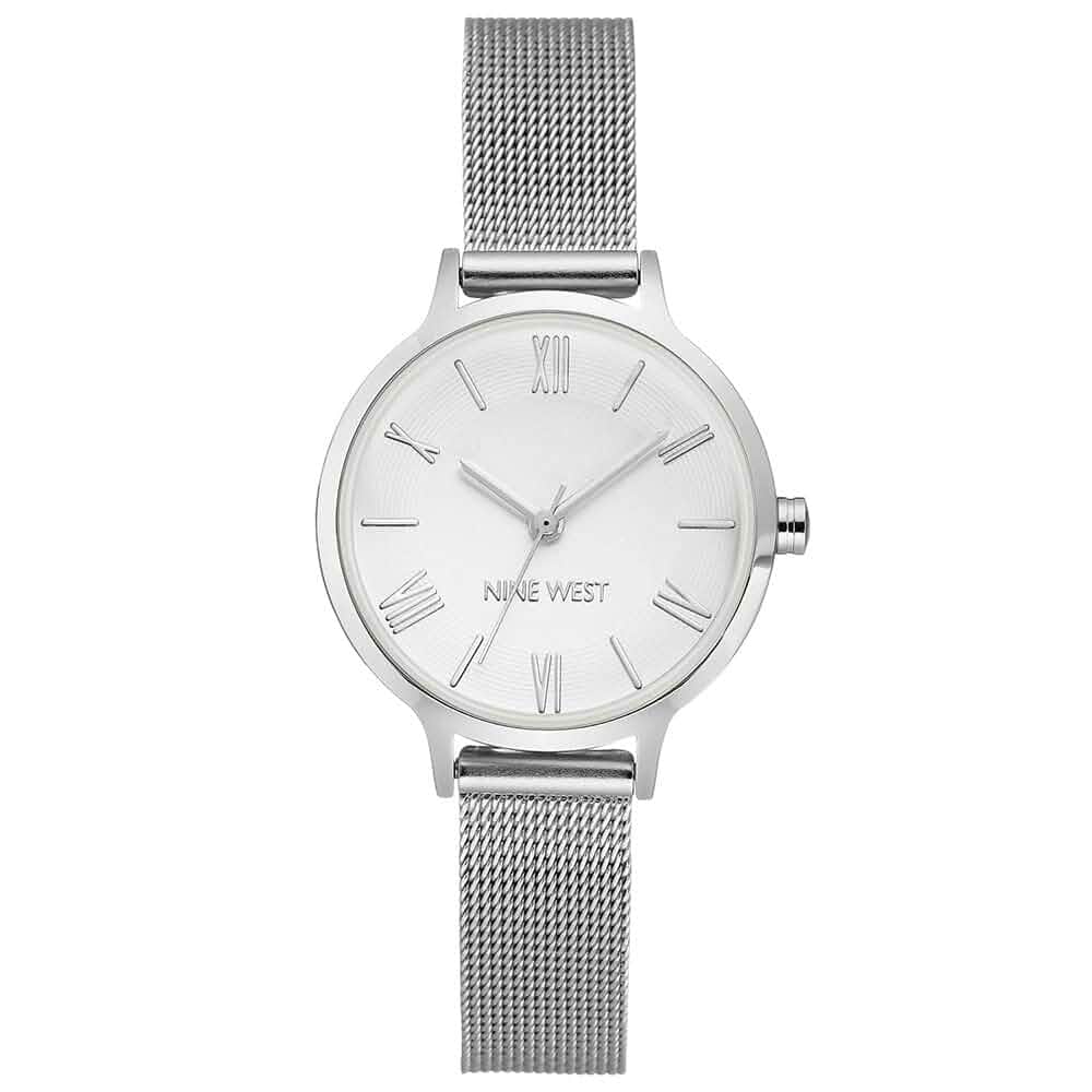 Nine West Women's Mesh Bracelet Watch Stainless Steel