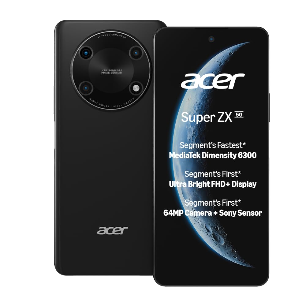 acer Super ZX 5G (Carbon Black, 6GB RAM, 128GB) | Segment-First