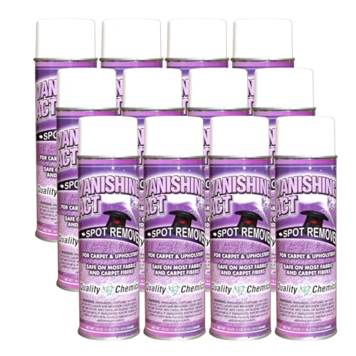 Quality Chemical Vanishing Act - Heavy Duty Carpet Stain Remover - Fabric Protector Spray, Ultimate Protection for All Fabrics - 18 oz Can (Pack of 12)