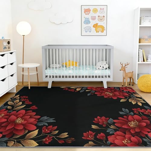 Tapis à poils courts lavable déco chambre et salon 60x110 - 5