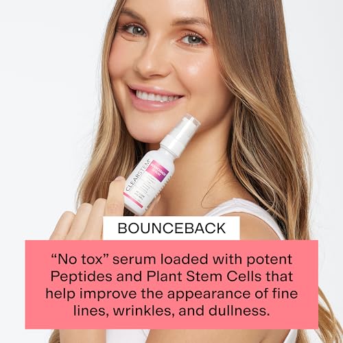 CLEARSTEM BOUNCEBACK Radiant Facial Serum - Peptide Serum for Hydration & Smooth-Looking Skin with Tri-Peptides and Mango Fruit Extracts - Lightweight Formula for Softer and Balanced-Looking Skin - Image 3