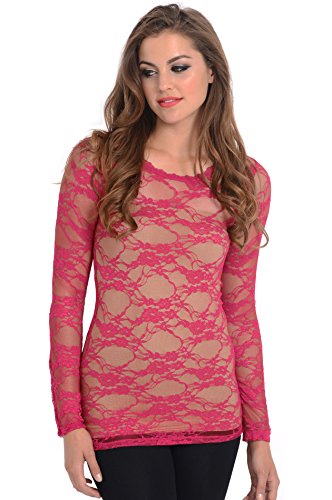 Sheer Lace Long Sleeve Top2