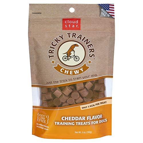 Cloud Star Chewy Tricky Trainers Grain Free Cheddar Flavor Dog Treats 5 Ounces