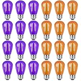 24 Pack S14 Purple and Orange Colored LED Light...