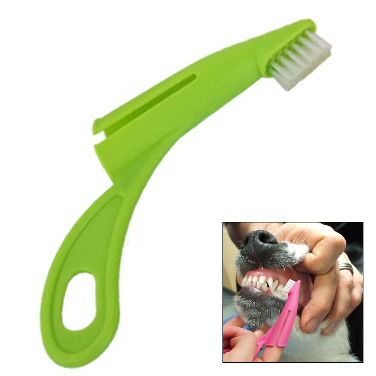 Sage Square Cat & Dog Toothbrush with Soft Bristles - Easy Teeth Cleaning, Dental Care & Comfortable Grip Toothbrush, Bad Breath Tartar Teeth Care Dog Cat Cleaning Mouth (B0BQBNNTLX) Amazon Price History, Amazon Price Tracker