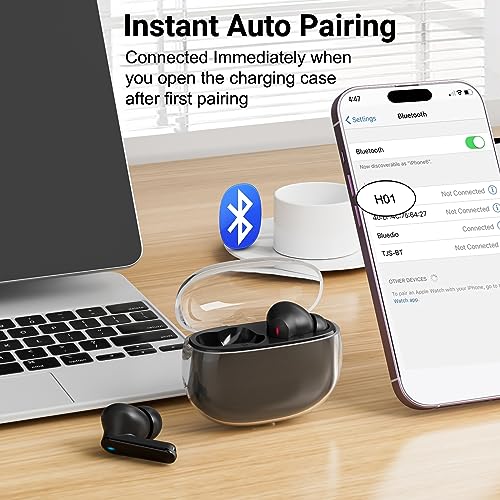 Wireless Earbuds With Immersive Sound True 5.0 Bluetooth In-Ear Headphones With 2000Mah Charging Case Easy-Pairing Stereo Calls/Touch Control/Built-In Microphones/Ipx7 Sweatproof/Deep Bass For Sports #TOP2