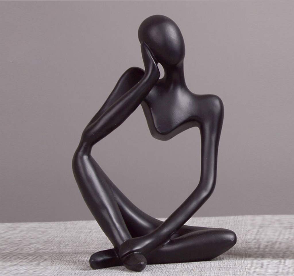 BEIGOO Originality Thinker Statue,Modern Abstract Character Resin Simple Decor Handcrafted Sculpture Decoration Crafts Living Room Office Gift-G