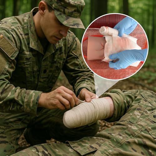 Image of Wound Packing Trainer Kit, Stop the Bleeding Kit for hemostasis Training, Wearable Severed Arm Trauma Trainer