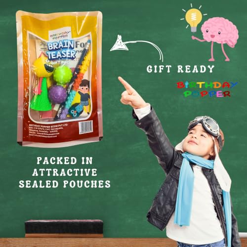 Image of Birthday Popper Handpicked Brain Teaser Gift Pack as Birthday Return Gifts | Premium Party Favor Combo with Fun, Engaging & Educational Gift Set for Unforgettable Celebrations