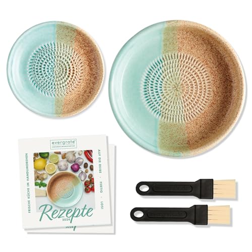 evergrate Geniales Duo: Tellerreibe + Dipschale Motiv Beach mit 2...