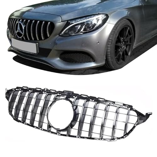 メルセデスベンツ Cクラス W205 S205 後期 パナメリカーナ グリル AMG風 GTルック フロントカメラ無しタイプ グリル 交換 社外品 アクセサリー カスタム 外装 パーツ