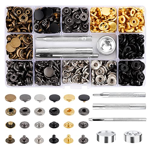 BOBOZAN Druckknopf Set 30-teilig - Knöpfe Ohne Nähen Mit Werkzeug