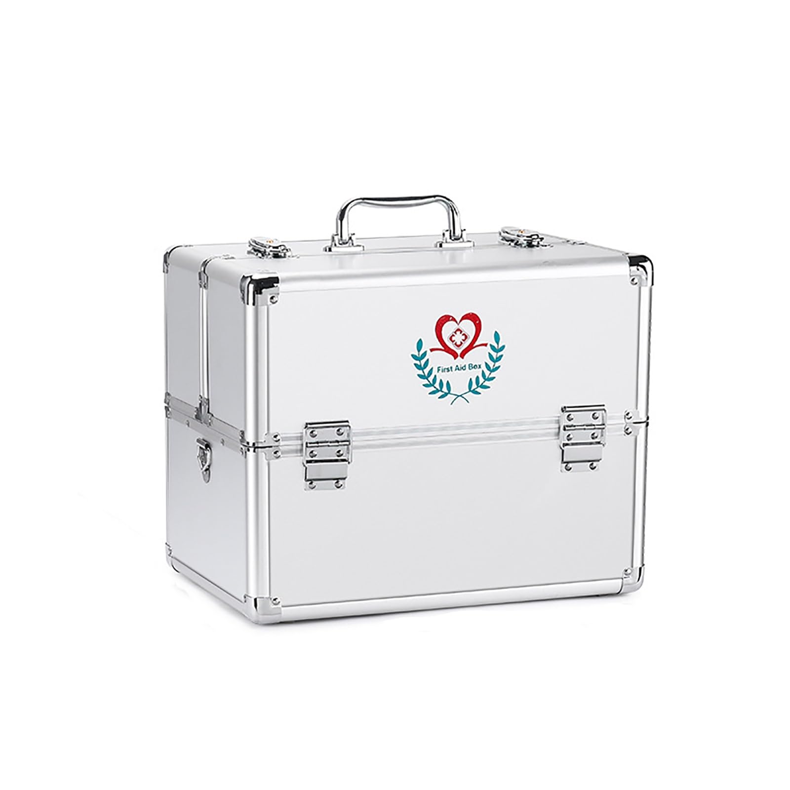 Botiquin Vacio, Botiquín, Neceser Botiquin, caja de Almacenamiento de Suministros de Emergencia con Llave y Cerradura, caja de Medicamentos de Aleación de Aluminio de gran Capacidad(Large)