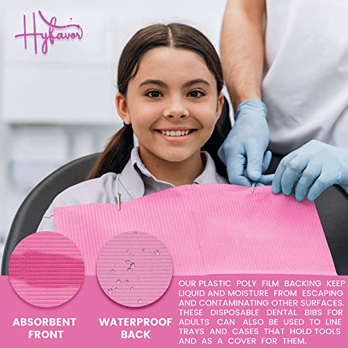 Dental-Bib125-Pack--Pink-Dental-Bibs-Disposable--Multipurpose-Waterproof-Tattoo-Bibs--Soft-Flexible-Pink-Bibs-for-Dental-Tray-Covers--3-Layer-Protection-Nail-Napkins-for-Acrylic-Pink