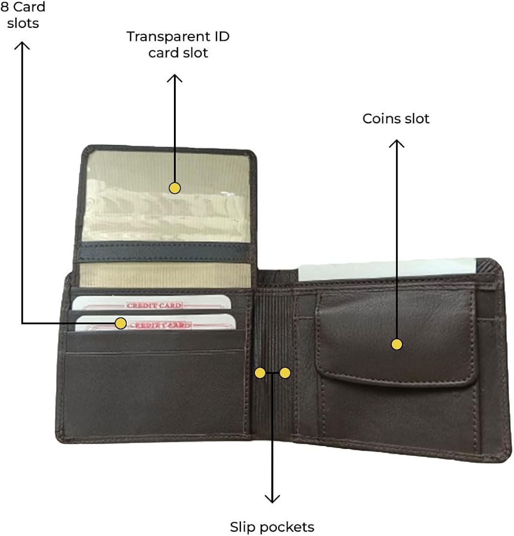 Buy LUTA Genuine Leather Wallet, 6 Card Slots, 1 Coin Slot (Color