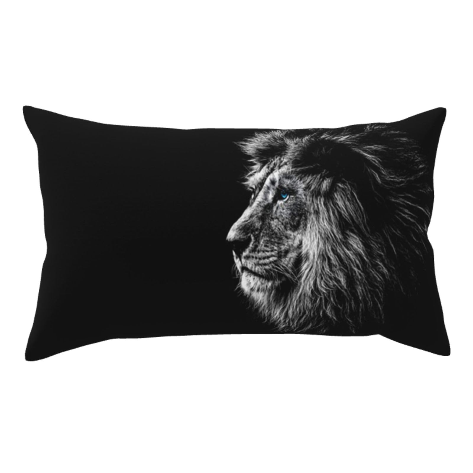 WSHFFILO Lion printed Pillow Case 20x36in Corduroy Throw Pillow Cover
