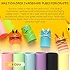 30-Pack Thick Craft Rolls, Multicolored Round Cardboard Tubes for Crafts, 4.5 x 1.5 inches Cardboard Craft Rolls in 6 Colors, Large Classroom Pack Paper Tube (Red Yellow Blue Green Purple Black) #2