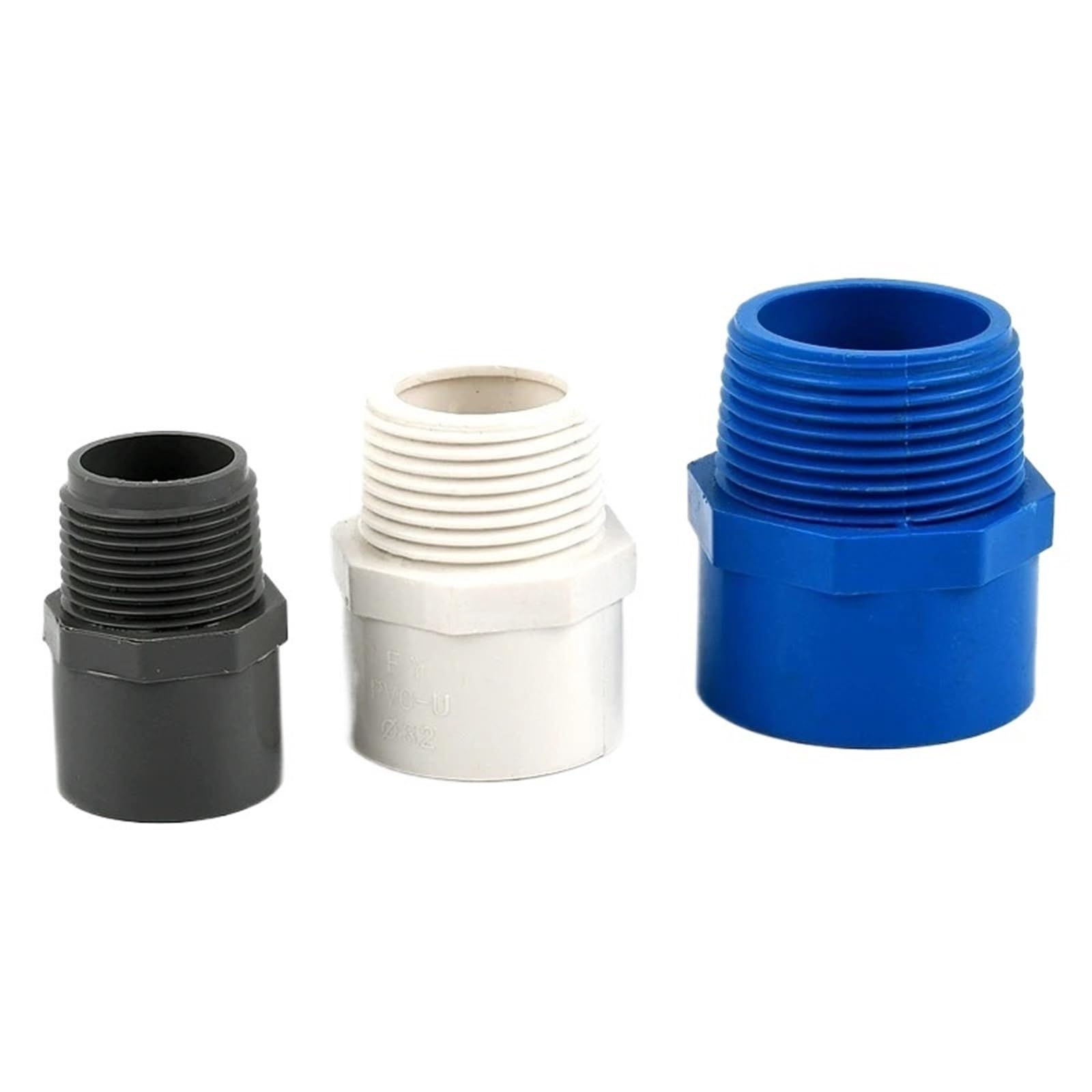 Merriyard Men's Blue Conduit Fittings,Pvc Thread Straight Connector For Pipe Fitting Multicolor Multiple Sizes(,1.2 Inch 40Mm)