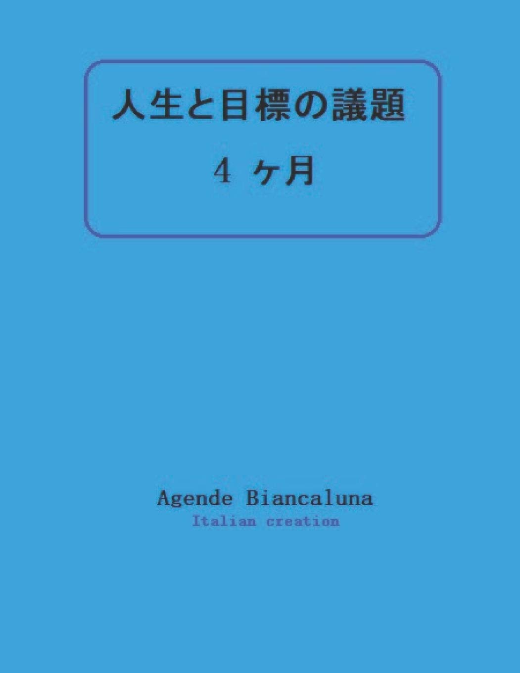 人生と目標の議題: 4 ヶ月