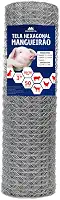 Tela Metálica Galinheiro Hexagonal Fio 18 1,00 m rolo com 50 metros Porco Carneiro - Makrometal