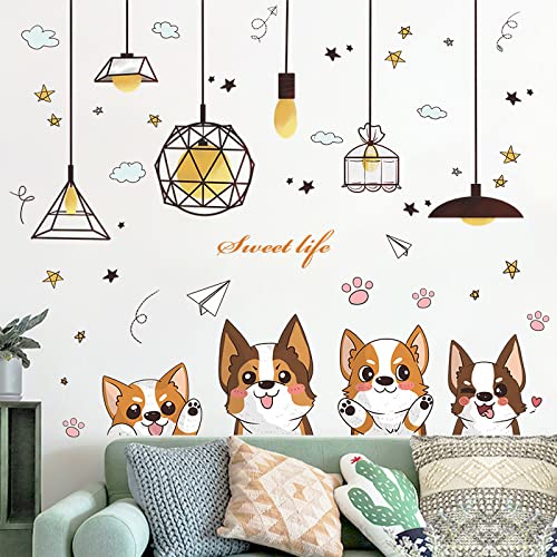 Vinilos Decorativos Wall Decals Achang Cute Corgi miniatura 5