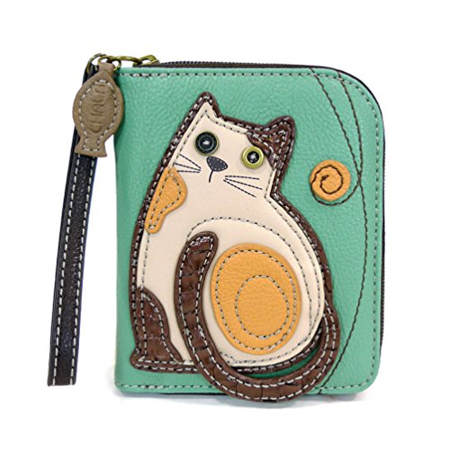 Image of CHALA Zip Around Wallet, Wristlet, 8 Credit Card Slots, Sturdy Pu Leather