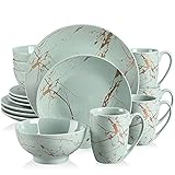 👍 [Materiales seguros y saludables]: Esta exquisita vajilla está hecha a mano con porcelana tradicional de alta calidad. Sin plomo, sin cadmio y no contiene sustancias tóxicas o nocivas. Debido a que estos platos se cuecen a altas temperaturas, son saludables, ecológicos y duraderos. La porcelana no absorbe olores ni bacterias. Entonces no habrá reacción química con la comida.