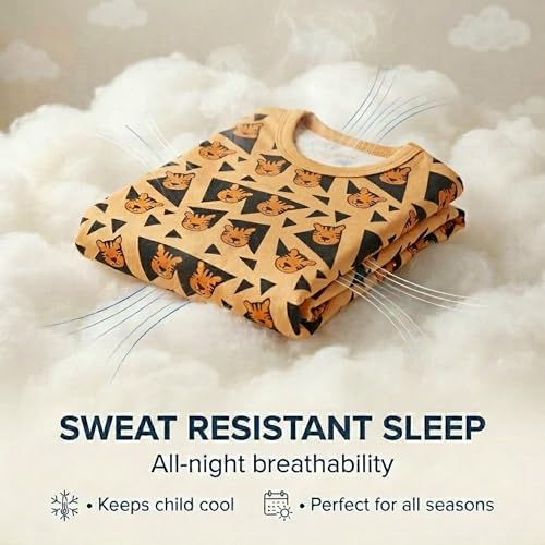 Image of The Mom Store Kids Cotton Night Suit for Boys and Girls | Breathable Night Dress for Kids Boys and Girls | Printed Nightsuit Pajama Set | Comfortable All-Season Sleepwear for Daily Use | Combo Set