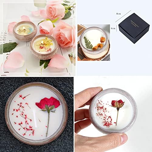Soulnioi Aromatherapy Scented Candles Gift Set Jasmine and Rose Scent Ceramic Cup Candle and 3Pcs Rose Gold Candle Snuffer Accessory Extinguish Candle Wicks Flame for Home Relax Wedding Birthday Gift