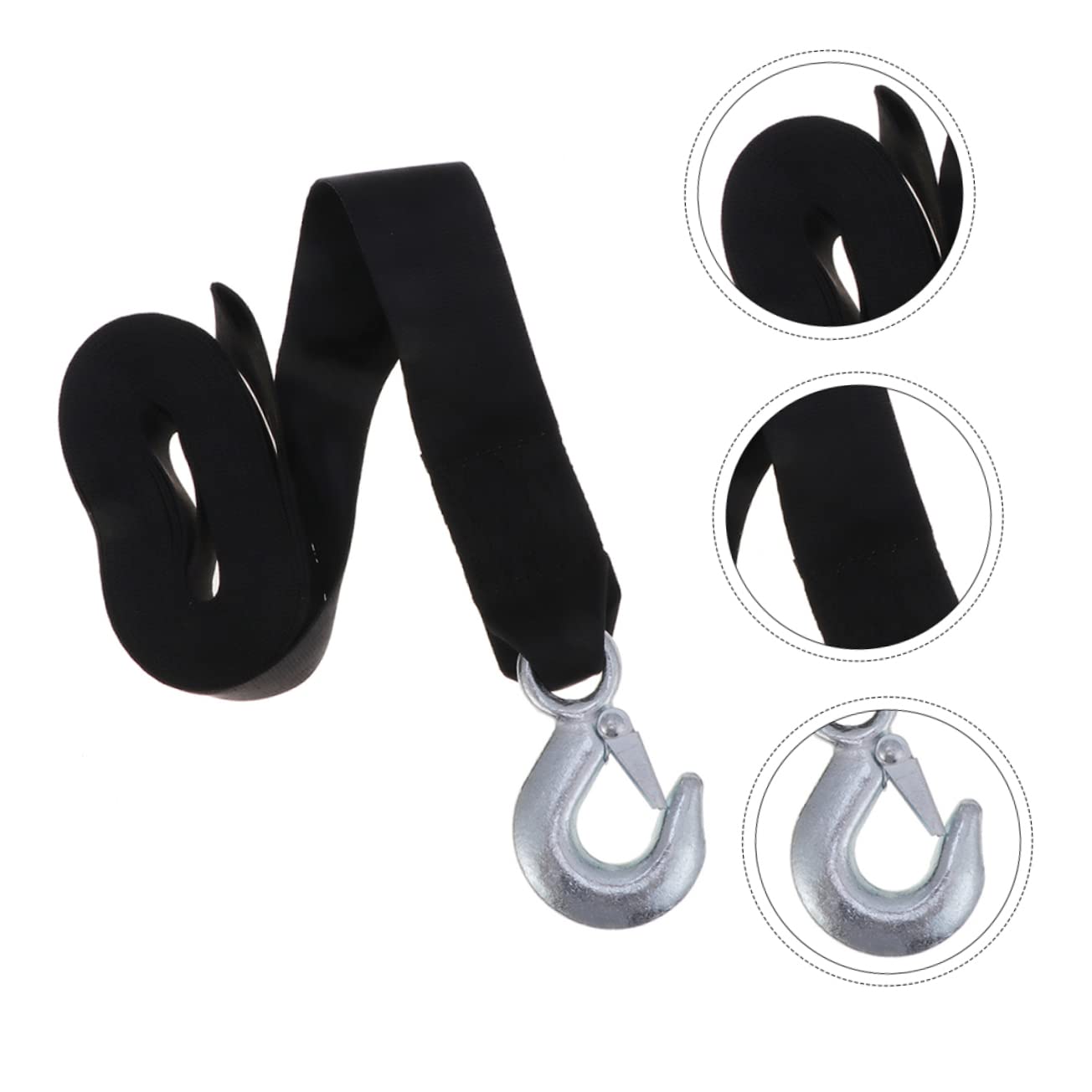 Unomor Winch Strap with Buckle Durable Capacity Trailer Rope Wide Webbing for Hand and Electric Winches Easy to Operate