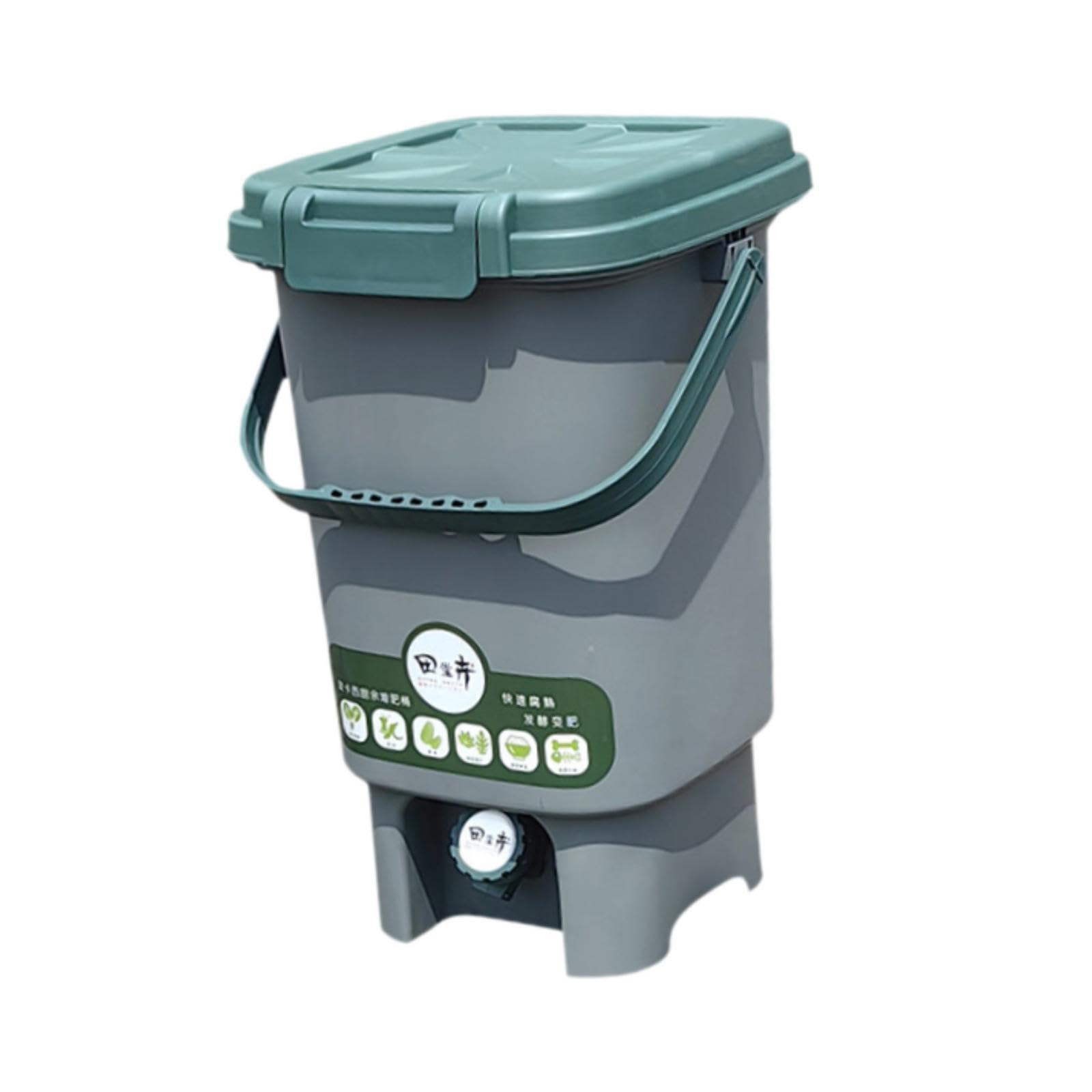 kowaku Seau à Compost avec Poignée, Poubelle pour La Maison et L'extérieur, L