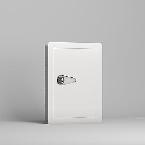 Miniatura 10 de Caja fuerte de pared entre tachuelas ocultas con bloqueo de teclado digital, acero resistente electrónico con estantes extraíbles, secreto