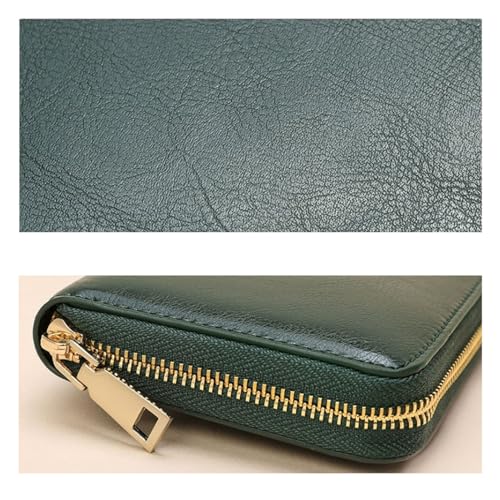 Women's Money Clips Wallets Business Handbags Card Cases Coin Purses Genuine Leather Money Organisers Bags (Green)4