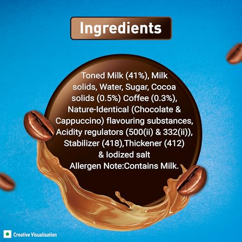 Image of Nescafe Ready to Drink Choco Mocha Cold Coffee - Flavoured Liquid Milk, 180ml Tetra Pack.